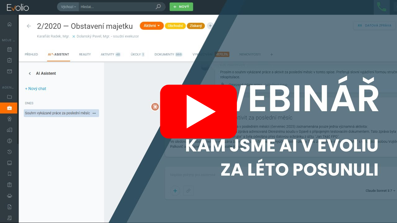 Kam jsme AI v Evoliu za léto posunuli