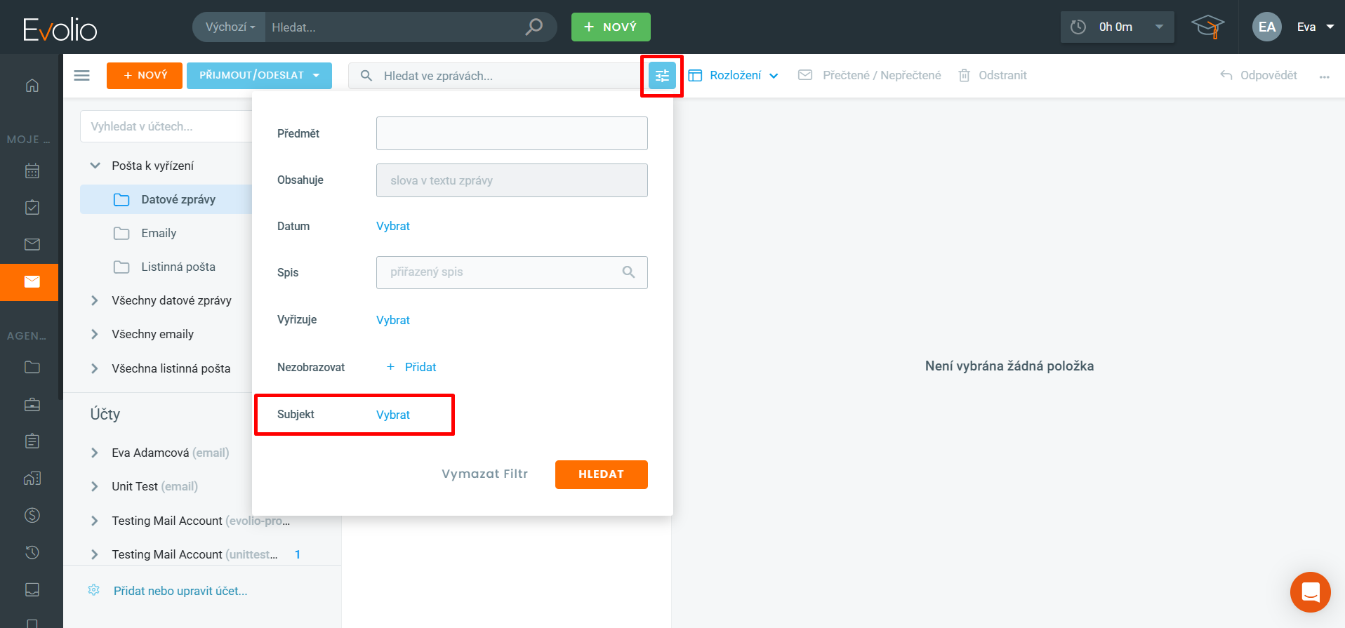 léto 2025 - vyhledávání dle subjekty