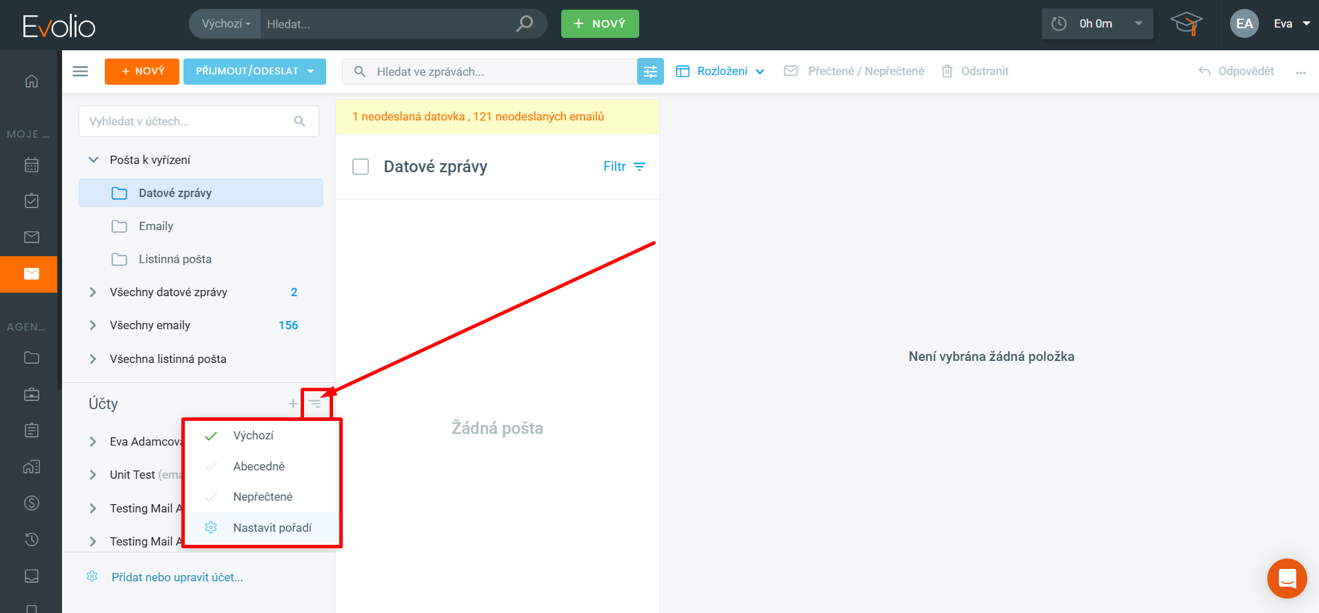 léto 2025 - pořadí účtů